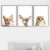 Woodland Owl Fox Deer Bear Raccoon Squirrel Nursery Wall Art Canvas Painting Posters And Prints Modern Baby Kids Bedroom Decor