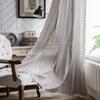Хлопково-льняная штора в японском стиле с принтом в кофейную клетку, полупрозрачная, блэкаут, для окна, спальни, гостиной, портьера