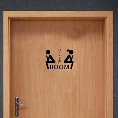Творческий мужской женский узор туалет туалет дверь ванной наклейка DIY наклейка MIT