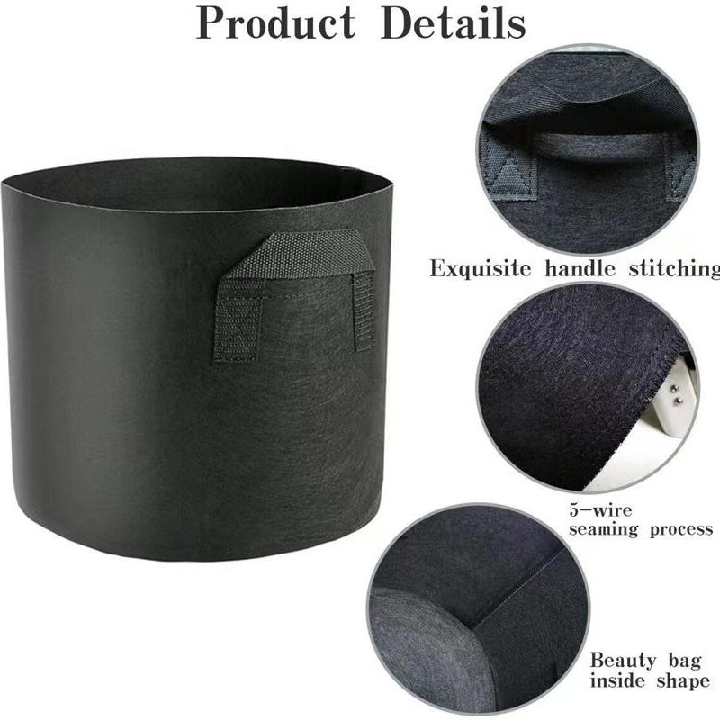 Мешки для выращивания овощей/цветов/растений 1/2/3/5/7/10/12 галлонов, утолщенные нетканые мешки для выращивания, аэрационные тканевые горшки с ручками