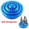 100 отверстий органайзер для сверл, круглый контейнер для сверл, дисплей со шкалой, вращающийся на 360 градусов для шлифовальной головки сверла