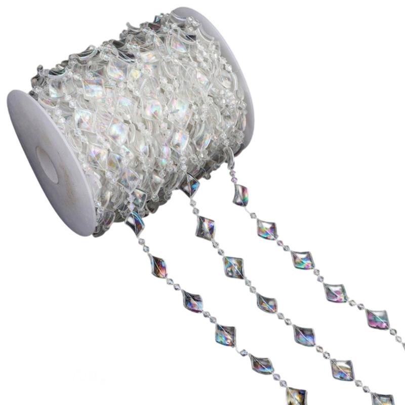 Прозрачная пластиковая цепочка из бусин, нить для рукоделия, аксессуары для изготовления ювелирных изделий ручной работы, для искусства, рукоделия, ожерелья, браслета, изготовления ювелирных изделий