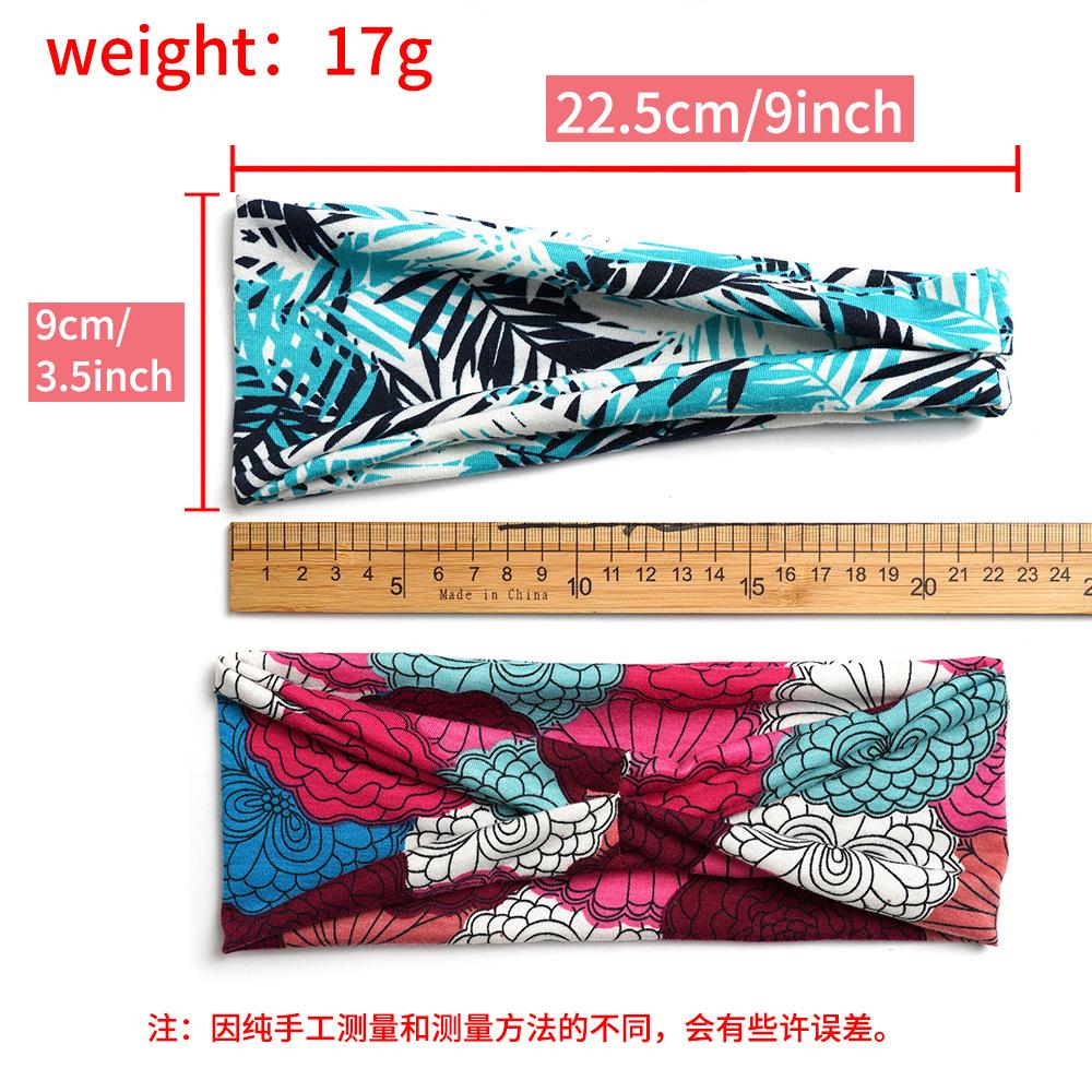 Цветочная маленькая цветочная женская спортивная повязка на голову повязка для йоги впитывающий пот пояс антиперспирант широкополый головной убор