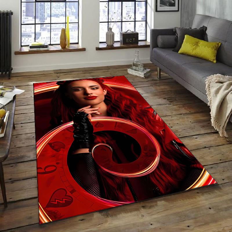 1pc Descendants The Rise of Red1 Design Area Rug - Non-Slip, Soft & Cozy Floor Mat for Living Room, Bedroom, Office - Indoor/Outdoor Decorative Carpet