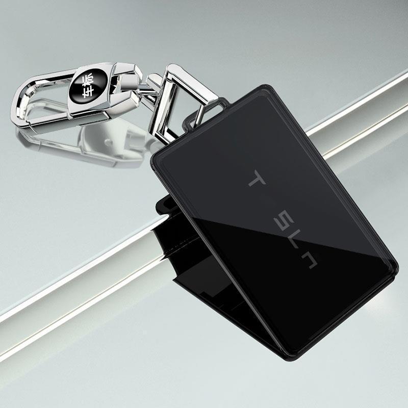 Transparent Key Case & Card Holder for Tesla Model 3/Y/S