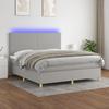 VidaXL Slat Bed Base with Mattress and LED, Upholstered Bed, Double Bed, Adult Bedroom Interior Bed, 3135285