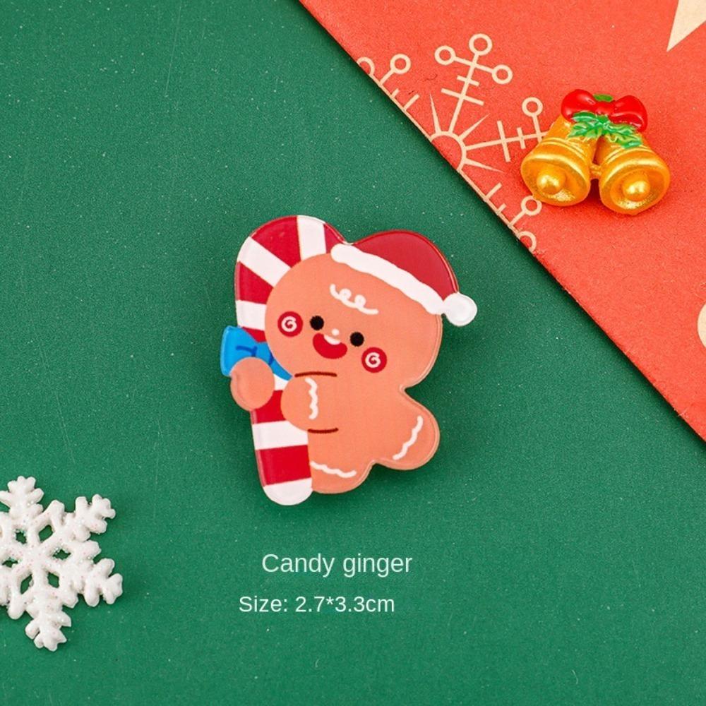 Printing Cute Accessories Mini Gifts Brooch Personality Cartoon Christmas Brooch