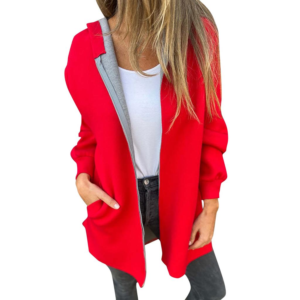 Womens  Jackets Fall Casual Windbreaker Coats Jacket Outerwear With Pockets Long Sleeve Coat Casual Jacket