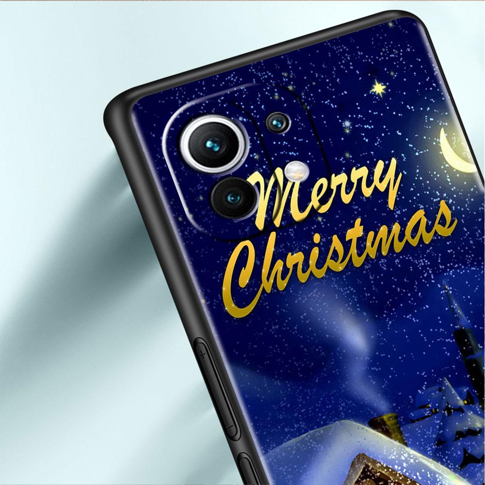 Мягкий силиконовый чехол для Xiaomi Mi 11 Lite 5G NE 11T Pro 12S Ultra 12 Note 10 10T 9T TPU чехол для телефона бампер Funda Merry Christmas