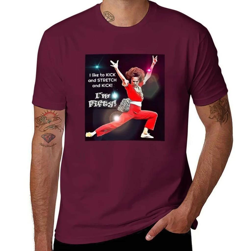 Мне 50 Футболка Kick Stretch Kick фигурки аниме кастомные заготовки милая одежда мужские футболки большого размера