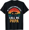 My Favorite Camping Buddies Call Me Papa Grandpa Dad Retro T-Shirt