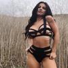 Woman Sexy Lingerie Net Celebrity Bundled Three-point Temptation Suit Strap Hollow Bikini