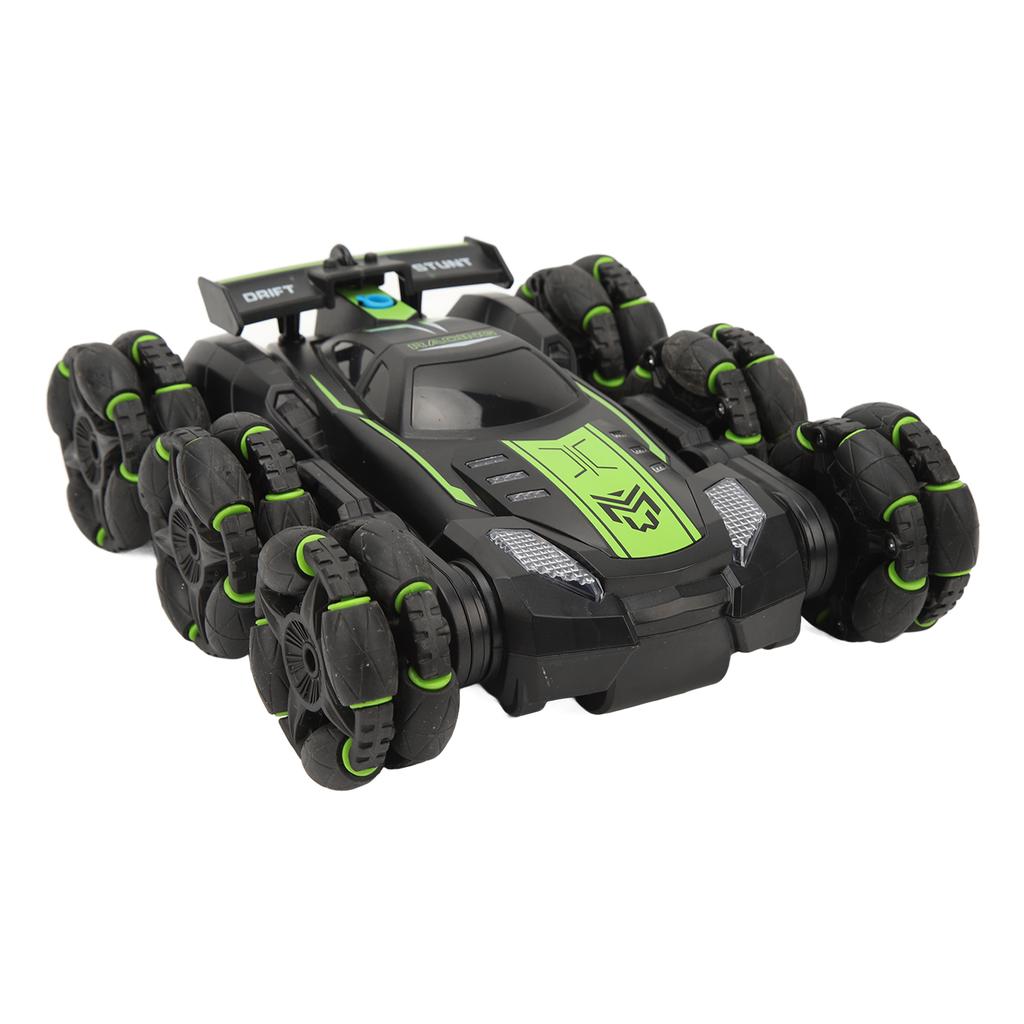 2.4Ghz пульт дистанционного управления трюковая машинка 6 колес свет звук вращающаяся на 360 градусов игрушка для детей зеленый
