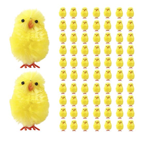 Украшение в виде пасхального цыпленка, желтый ватный шарик, цыпленок, пушистый цыпленок, украшение для домашнего офиса, пасхальная вечеринка, наполнитель пасхальной корзины