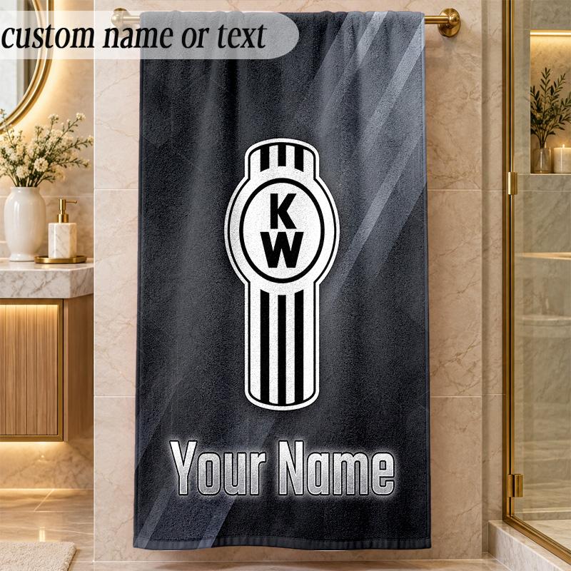 Beach TowelKenworth Custom Name Text Personalized Soft Towel for Beach Pool Indoor Home Decor Gift