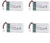 LiPo Battery 3.7V 650mAh 25C | Compatible with Syma X5 X5C X5SC X5SW, Cheerson CX-30W, Skytech M68 | Set of 4 for Optimal Performance | Silver