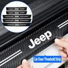 ysmd8 JEEP Car Exclusive Door Sill Sticker Threshold Protective Film For Jeep Wrangler Grand Cherokee Avenger Compass Wagoneer Patriot