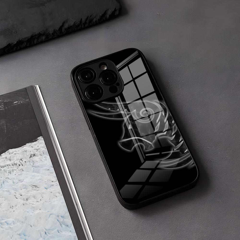 Чехол для телефона Бык Телец Для IPhone 17 Air 16 E Pro Max 15 14 13 Mini 12 Pro 11 Max Plus Черная Стеклянная Крышка