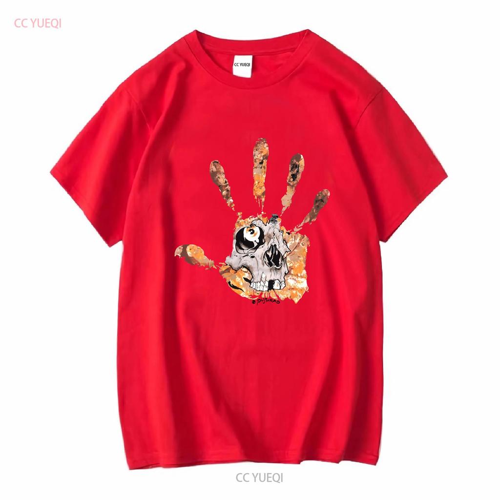 Винтажная футболка Y2K с отпечатком руки черепа Pushead S Скейт Панк Misfits Zorlac Металл винтажная Вареная Мягкая мужская Повседневная уличная одежда