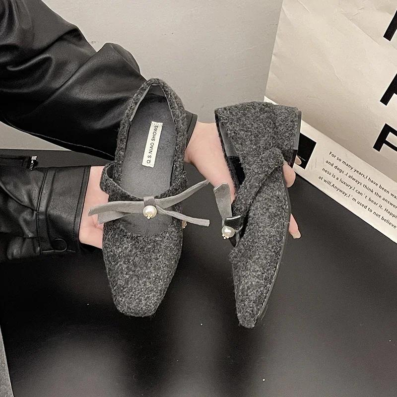 Винтажные женские туфли Мэри Джейн с квадратным носком, удобные на мягкой подошве, на среднем каблуке, лаконичные туфли для вечеринки и свадьбы