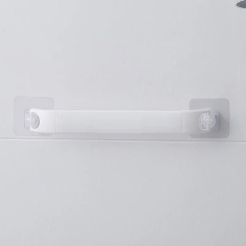 1 Pcs Adhesive Towel Rack Bathroom Towel Bar Shelf Wall Mounted Towels Hanger Toilet Suction Cup Holder Bathroom Organizer