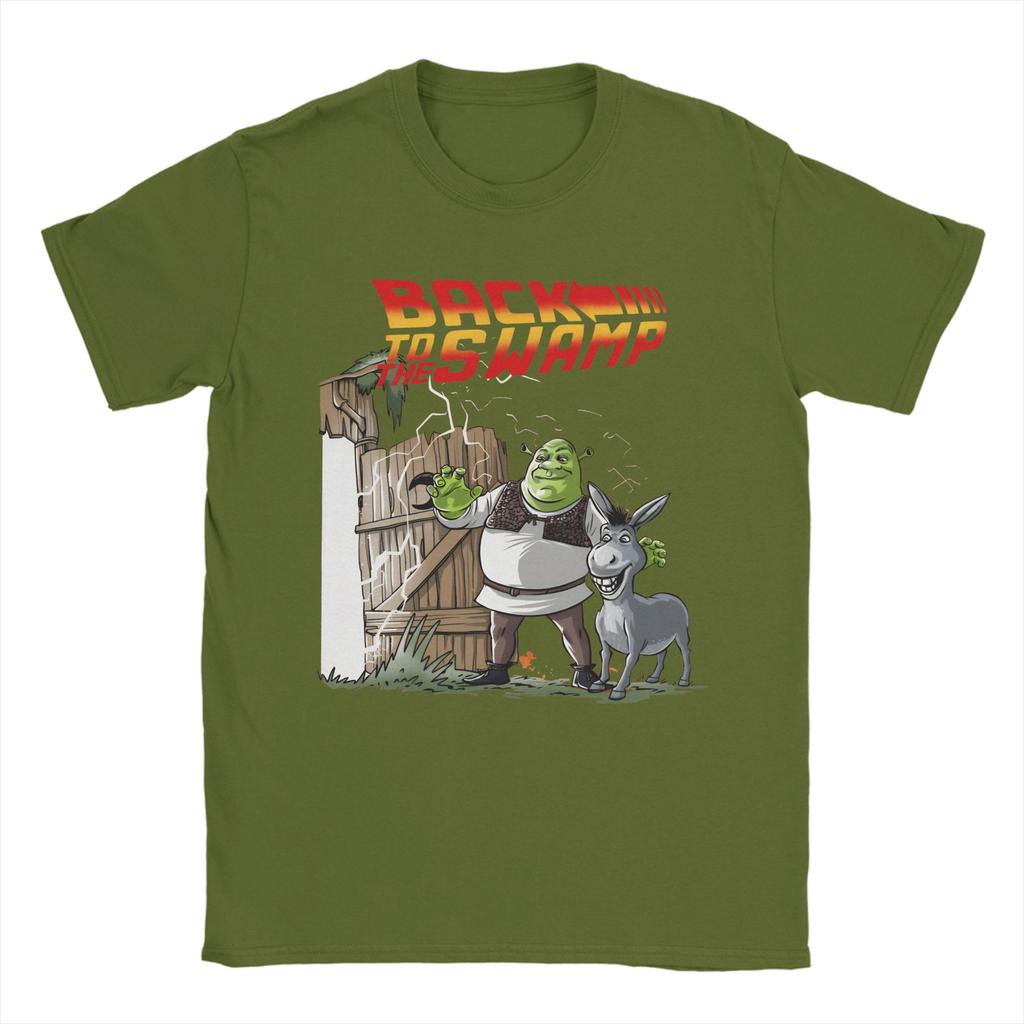 Unisex Back to the Swamp Shreks T Shirts Cotton Clothing Casual Short Sleeve Crewneck Tees Adult TShirts