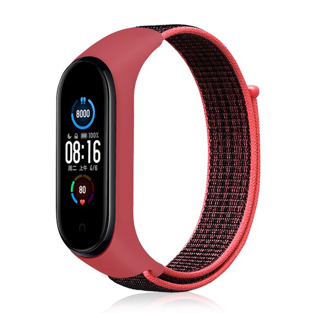 Для Mi Band 10 9 8 7 Ремешок Нейлоновый Спортивная петля часы Аксессуары pulsera correa Mi Band 4 Браслет xiaomi Mi Band 5 6 3 Браслет