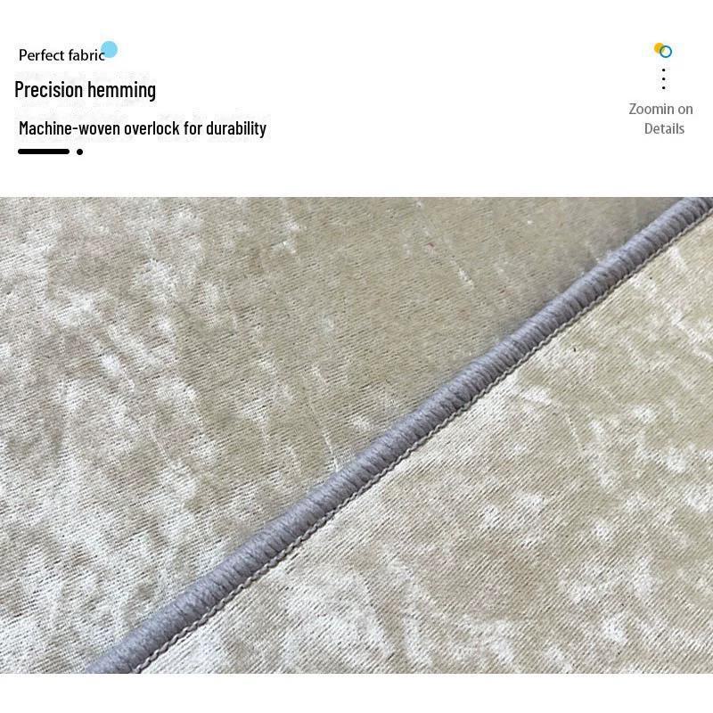 Однотонный бархатный напольный коврик Diamond: Золотой, нескользящий, утолщенный с кисточками