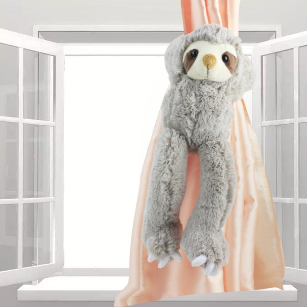 Soft Stuffed Sloth Doll Plush Curtain Button Cute Sloth Doll Toy Children's Toy
