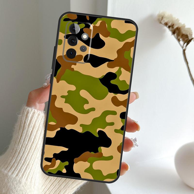 Military Army Camouflage Pattern Case For Samsung Galaxy A16 A26 A36 A56 A55 A35 A15 A54 A34 A14 A52 A32 A12 A13 A33 A53 A17