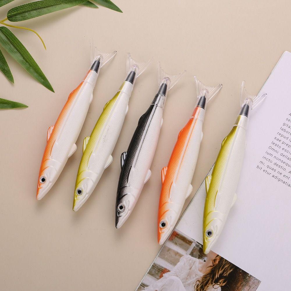 Salt Shape Fish Writing Fountain Pen Plastic Gel Pen Creative Fish Shape Ballpoint Pen  Office