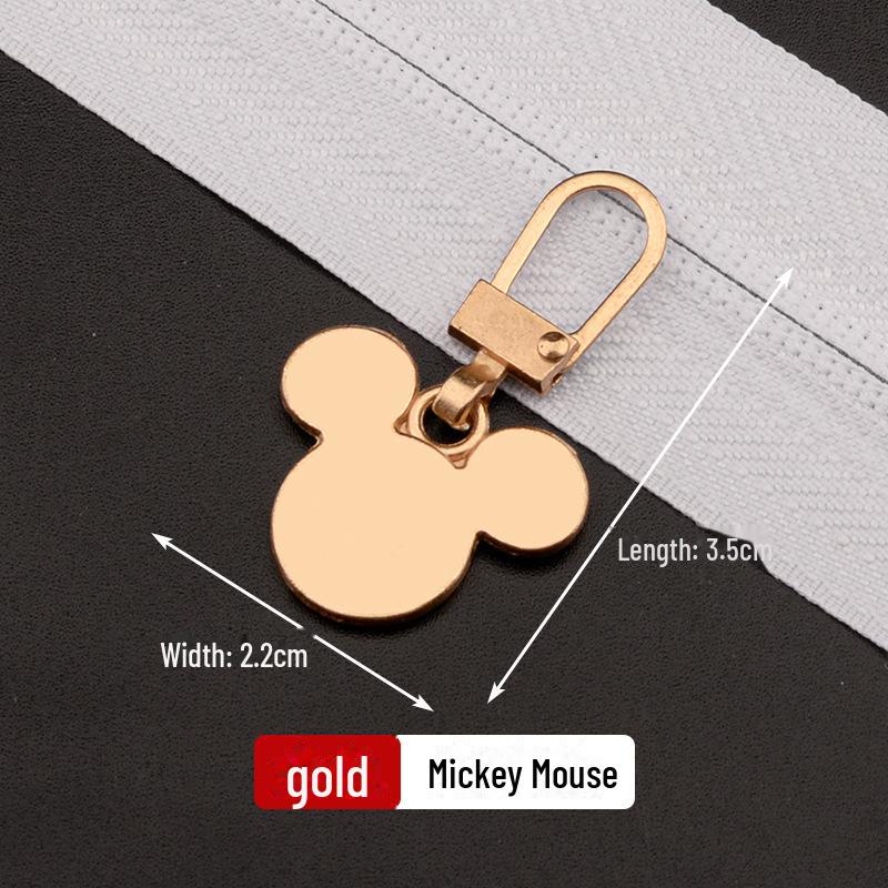 Metal Zipper Pull Tab with Removable Head for Clothing Repair and Accessories