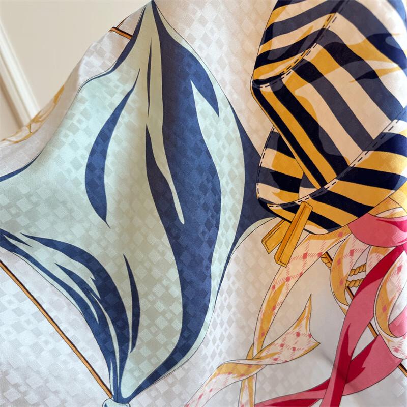 NINA SOLOR Jacquard Silk Square Scarf