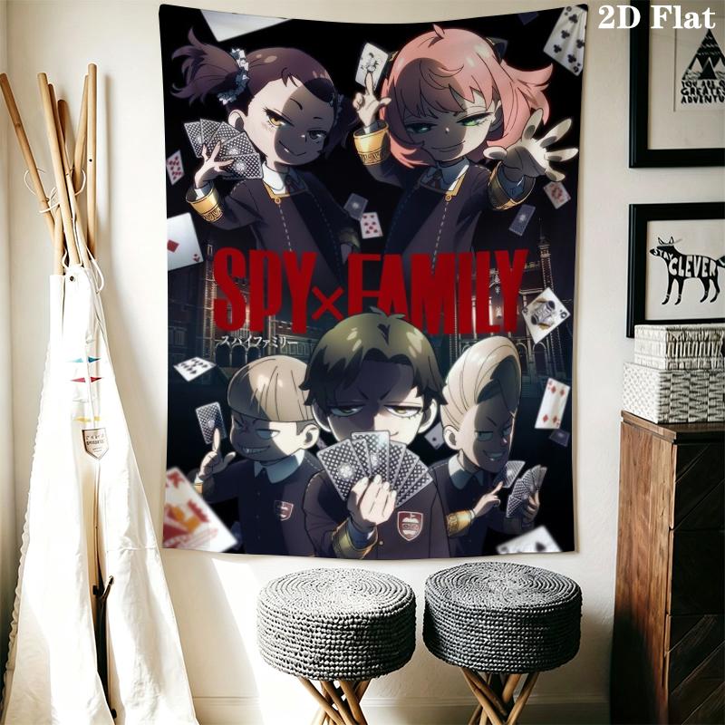 SPY×FAMILY Wall Tapestry Aesthetic Wall Hanging Printed Fabric Blanket Decorative Tapestries for Bedroom Living Room Home Decor