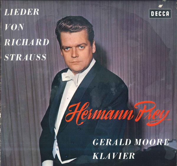 Виниловая пластинка ГЕРМАН ПРЕЙ ДЖЕРАЛЬД МУР Lieder Von Richard Strauss BLK21083 DECCA Германия Классика Б/У
