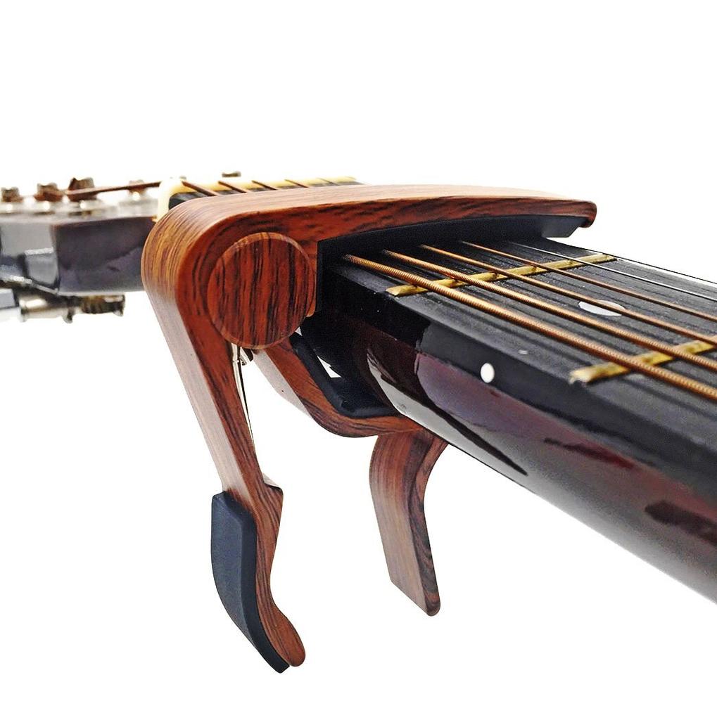 Miwayer Каподастр для акустических и электрогитар, цвет палисандра, с 5 медиаторами