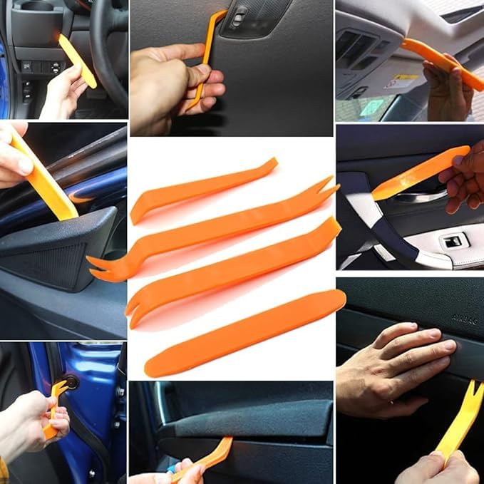 5 Pcs Car Upholstery Stripping Off Car Rivet Panel Stripping Clip Clamp Tool Removal