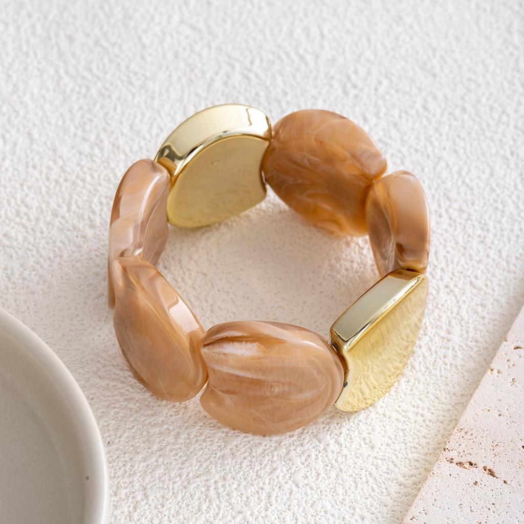 Акриловый браслет с нерегулярным геометрическим узором, личностный, преувеличенный, с янтарным гало, браслет с ручным узором