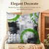 Green Breakthrough Cushion Cover Natural Linen Organic Fabric DoubleSided Printing Sofa Home Decor Gift Pillow Case