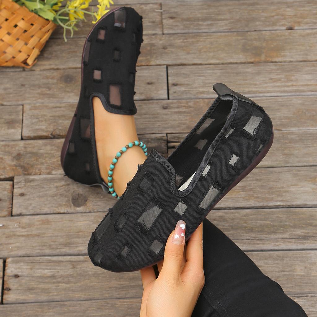 Fashion Women Flats Shoes 2024 New Summer Trend Spring Flat Loafers Elegant Slip-on Soft-soled Sneakers Women Mary Jane Shoes for Women