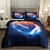 Football Duvet Cover Set 3D Sports Football Bedding Set Pillowcase For Boys Teens Double Queen King Size Polyester Qulit Cover