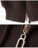 Женский короткий шерстяной кардиган с капюшоном на молнии - Модный свитер-топ для осени/зимы