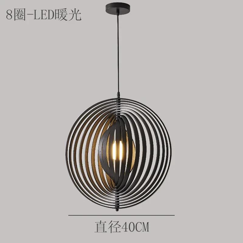 Подвесной светильник Nordic Revolving Circular Moon, подвесной светильник из дерева для домашнего декора, гостиная, столовая, спальня, бар, коридор, подвесной светильник