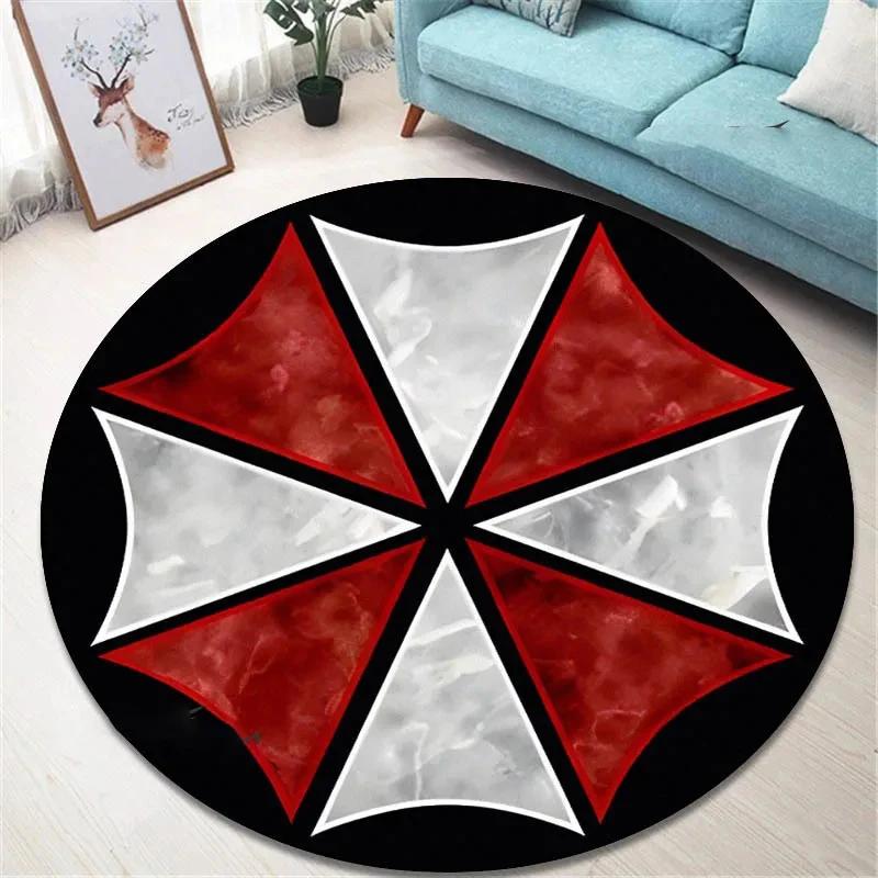 R-Resident Evil Ковер круглый с принтом Umbrella для гостиной, спальни, красивые коврики, нескользящий коврик для двери, напольные коврики, подарок на день рождения