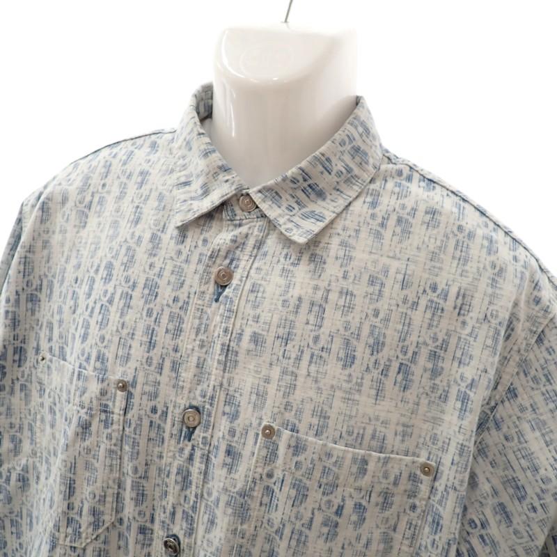 Dior  013D585BY989_C580 40 Long sleeve shirt blue/white cotton mens
