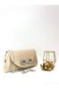 Women's Evening Dress Bag with Stone and Magnetic Cover, Can Be Used In Hand and with Shoulder Strap