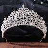 Luxurious Bridal Crown Queen's Ball Gown Headpiece Handmade Diamond Hair Crown Headband