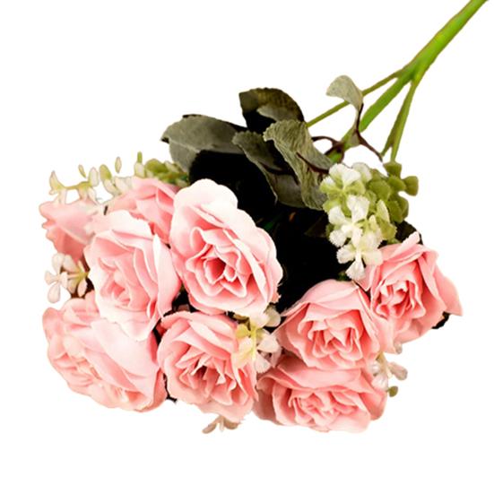 12 Головок Искусственный Поддельный Цветок Розы Свадебная Вечеринка Свадебный Букет Домашний Декор Комнаты