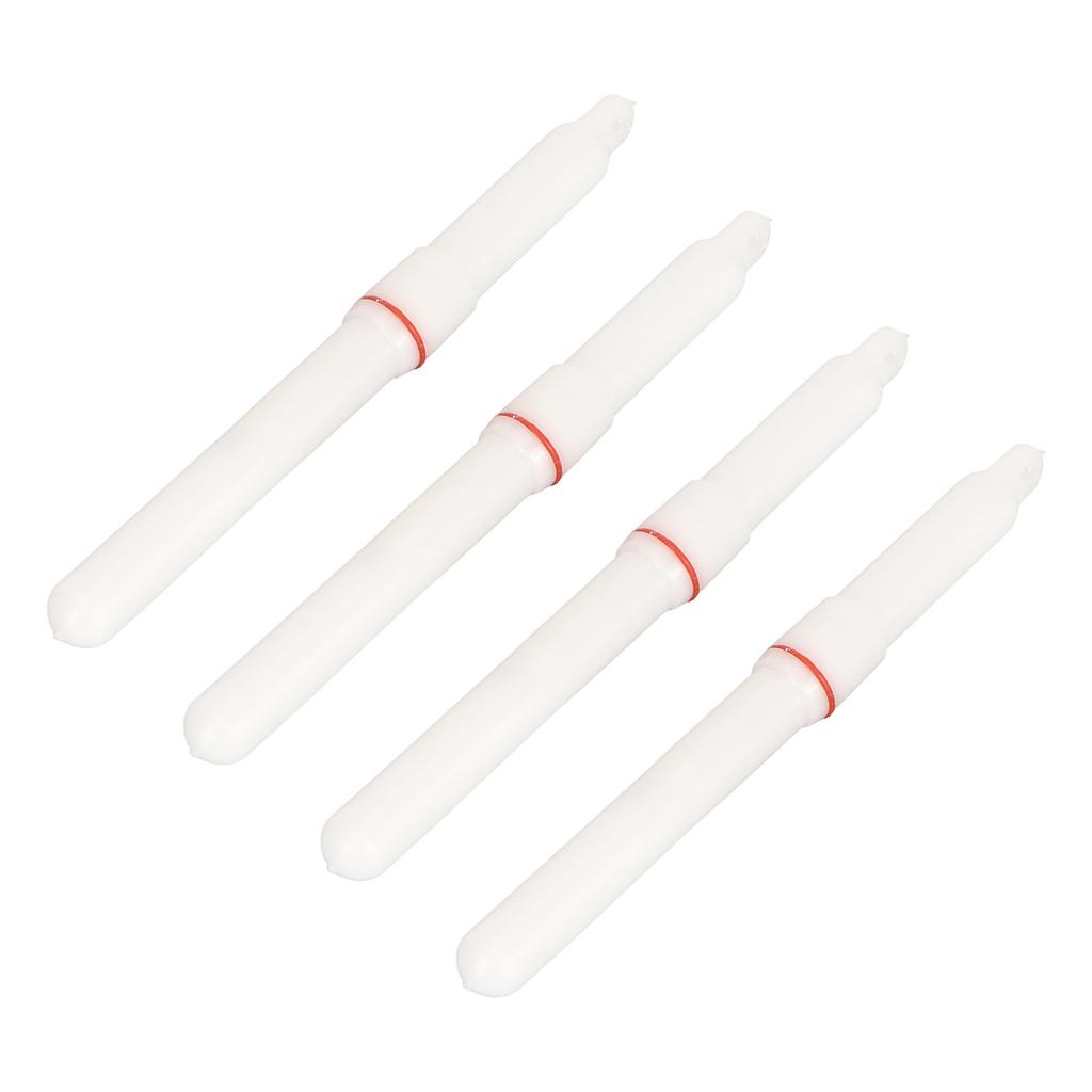 4PCS Fishing Glow Sticks ABS LED Float Rod Tip Luminous Light Sticks with Battery for Dark Night Fishing Steady On Red