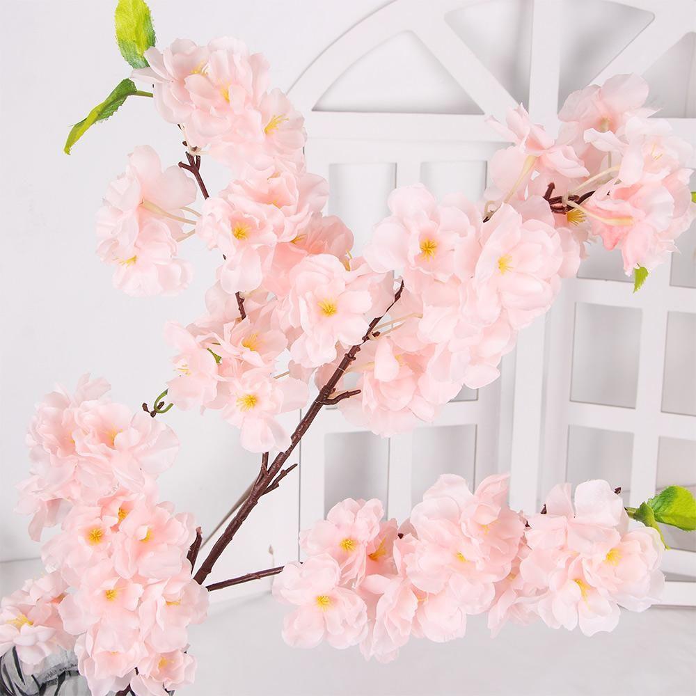 Букет шелковый свадебный декор 4 ветки искусственный цветок искусственная сакура цветущая вишня украшение дома